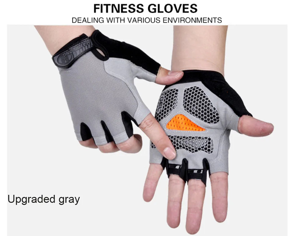 HOT Cycling Anti-slip Anti-sweat Men Women Half Finger Gloves Breathable Anti-shock Sports Gloves Bike Bicycle Glove