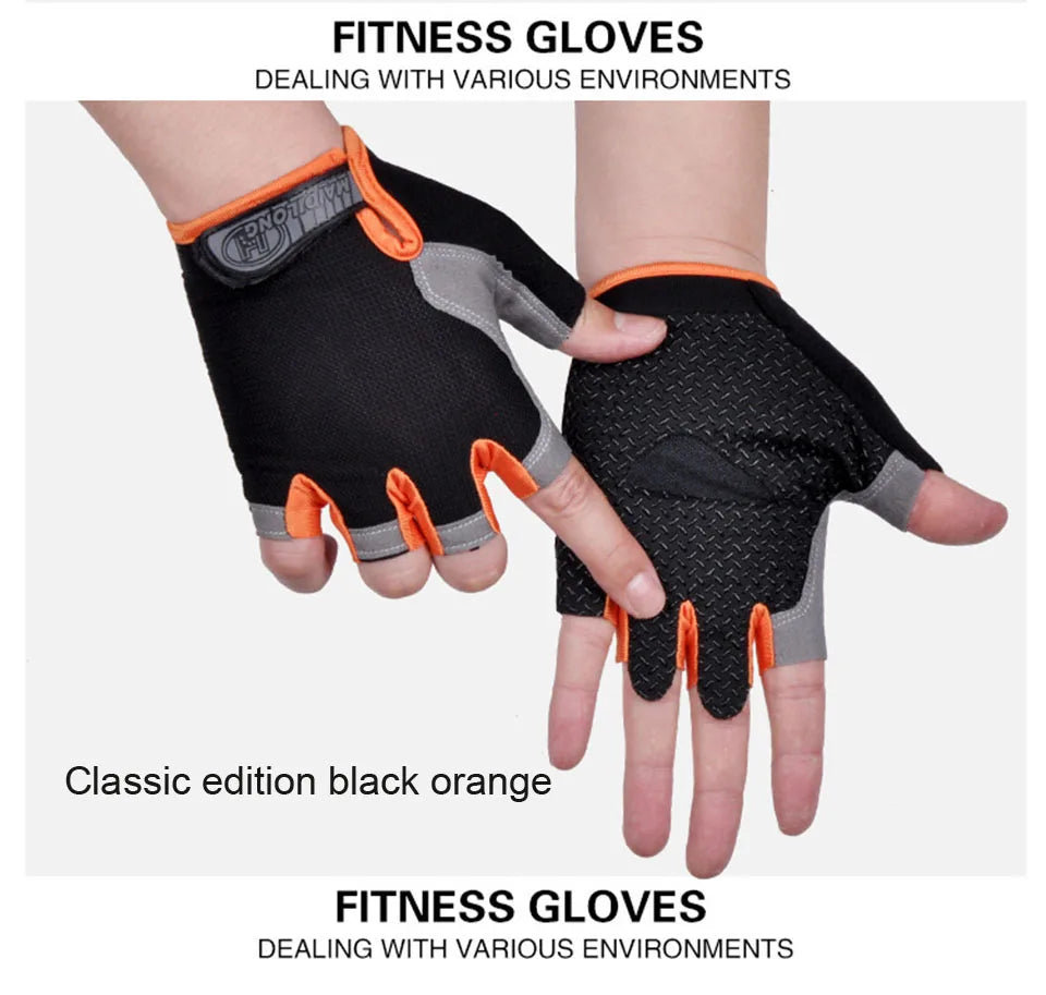 HOT Cycling Anti-slip Anti-sweat Men Women Half Finger Gloves Breathable Anti-shock Sports Gloves Bike Bicycle Glove