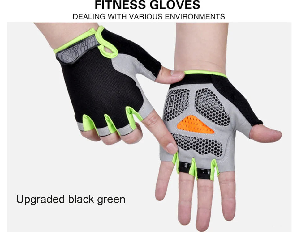 HOT Cycling Anti-slip Anti-sweat Men Women Half Finger Gloves Breathable Anti-shock Sports Gloves Bike Bicycle Glove