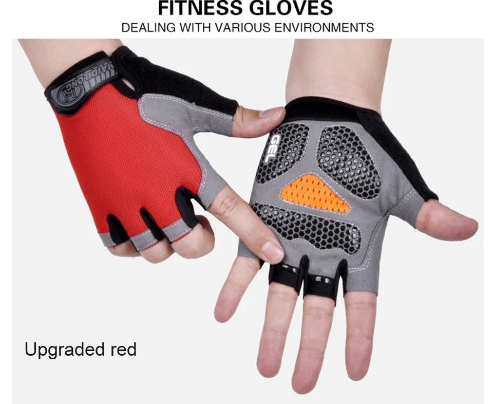 HOT Cycling Anti-slip Anti-sweat Men Women Half Finger Gloves Breathable Anti-shock Sports Gloves Bike Bicycle Glove