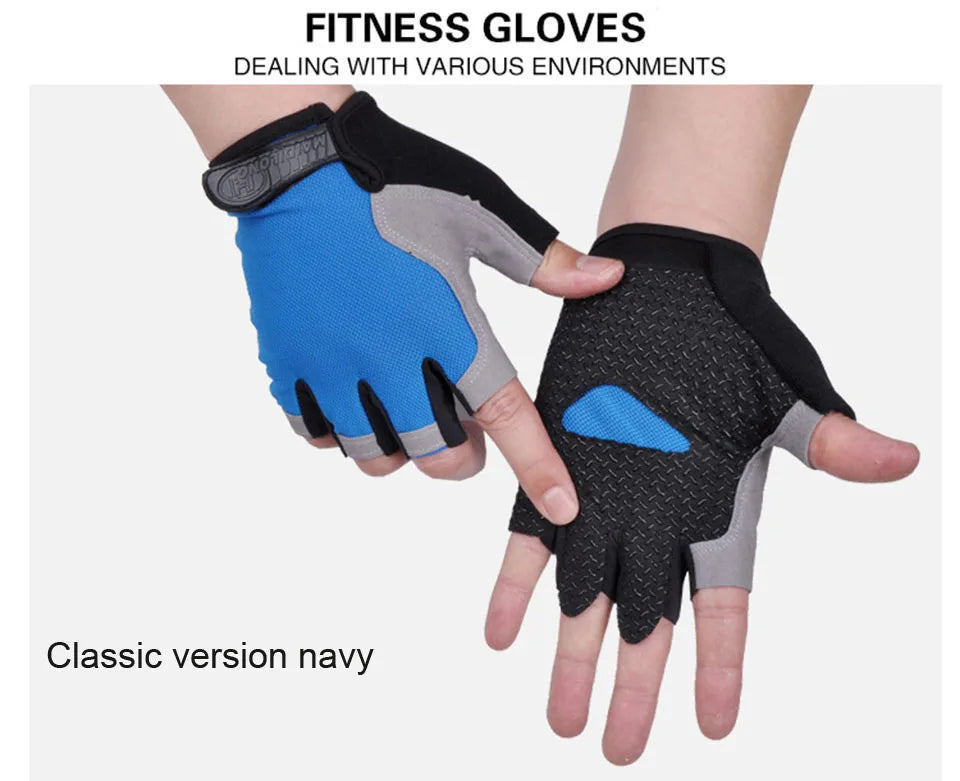 HOT Cycling Anti-slip Anti-sweat Men Women Half Finger Gloves Breathable Anti-shock Sports Gloves Bike Bicycle Glove