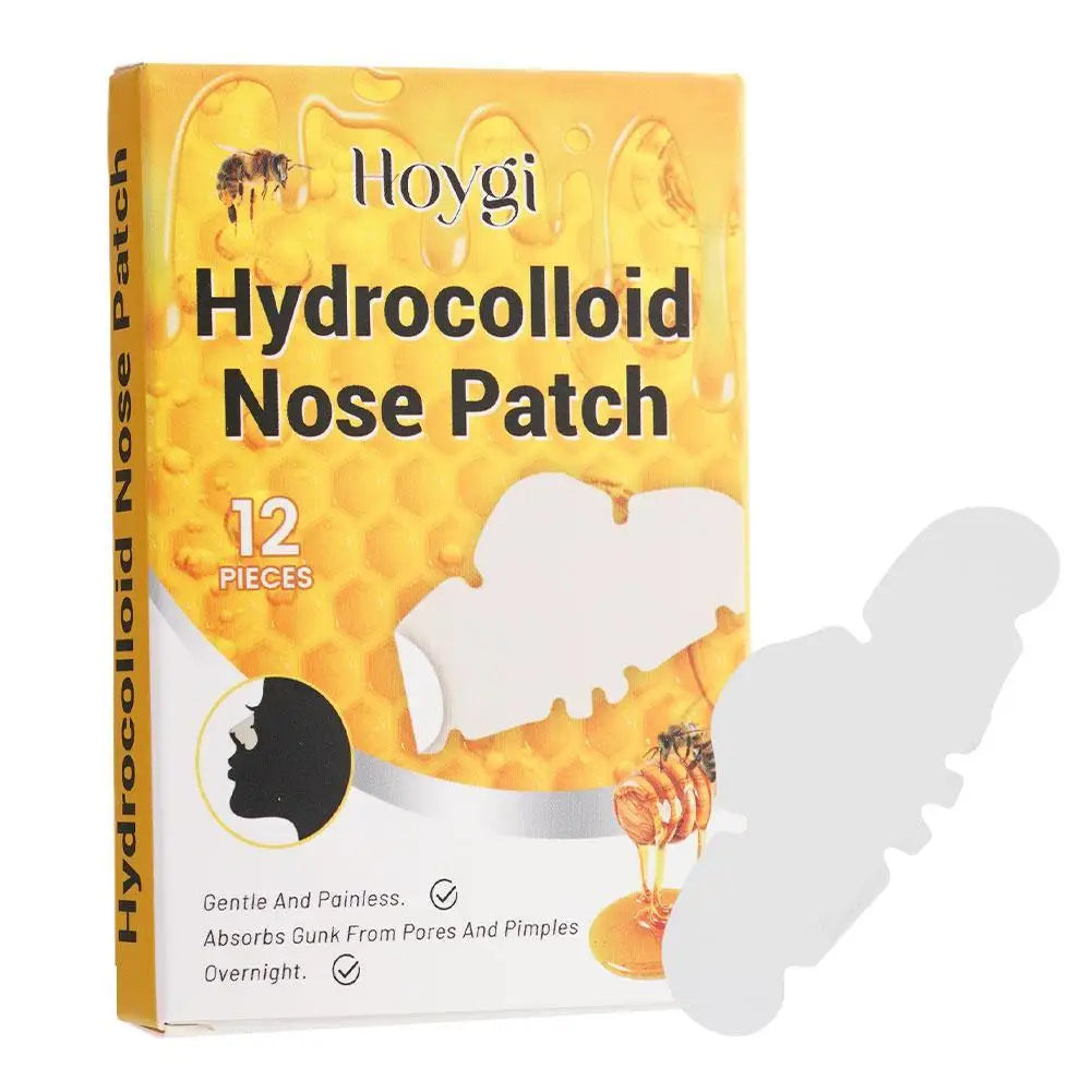 Hydrocolloid Nose Patches 12 Pcs Pimple Absorbing Cover Hydrocolloid Patches For Nose Blackheads Pimples Removal Pores Firming