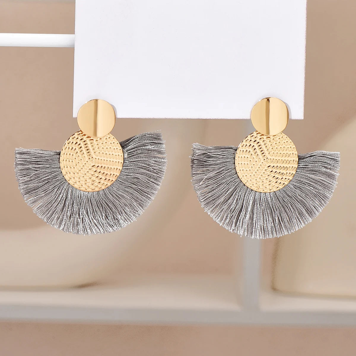 Bohemian Fashion Pink Big Tassel Dangle Drop Earrings For Women Statement Wedding White Fringe Female Earrings 2022 Jewelry