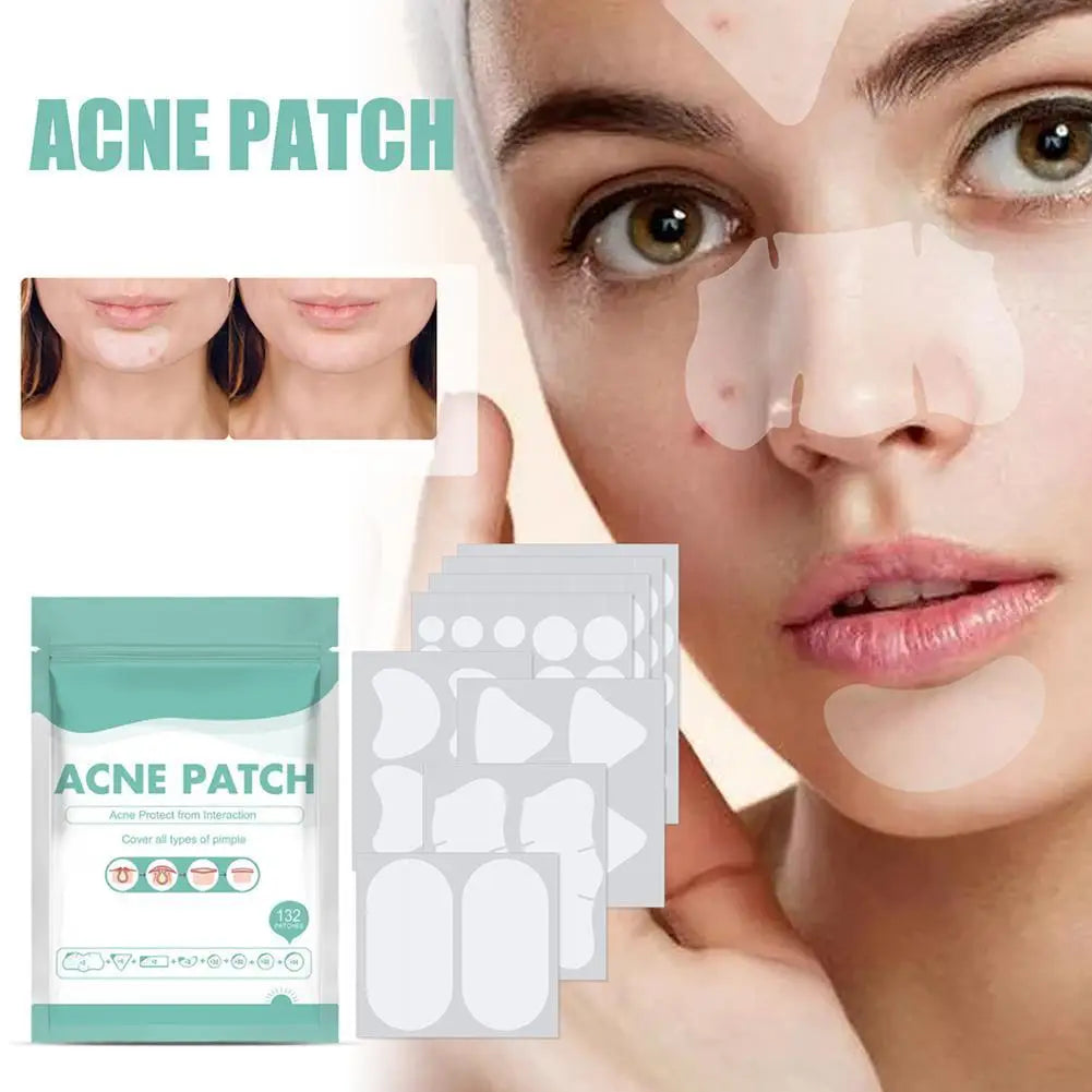 132pcs Invisible Removal Pimple Anti-Acne Hydrocolloid Patches Spots Marks Concealer Repair Sticker Waterproof